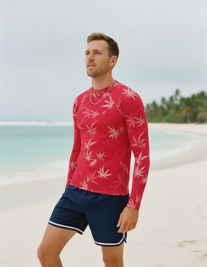 Men's Hot Pink Mizu men's rashguards