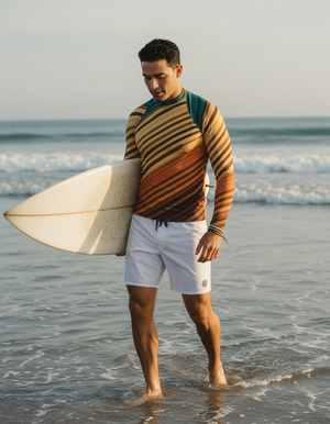 Coffee Bean Prism Rash Guard Men's Rashguard — Dripper