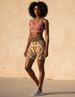 Suzani Collection Yoga Shorts yoga shorts
