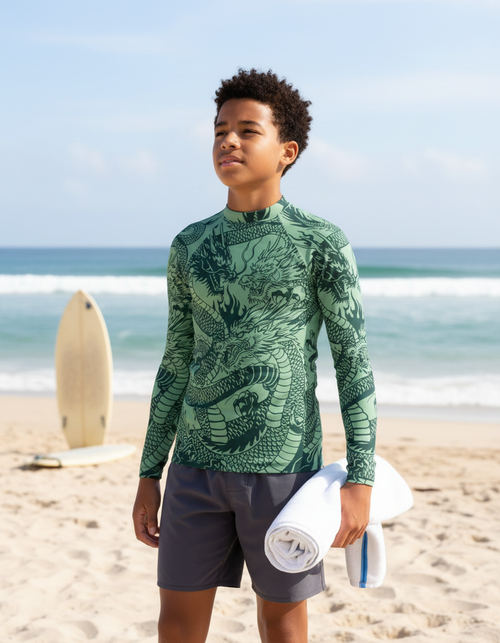 Alexandrite Ember Youth Rash Guard Youth Rash Guard — Dripper