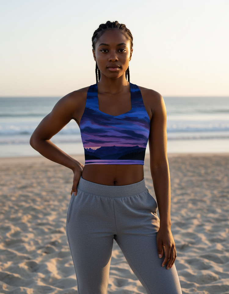 Tidal Harmony Whistler Nocturne Longline Sports Bra