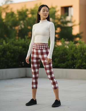 Lime Meadow Leggings Capri Yoga Leggings — Dripper