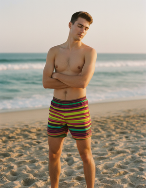 Burnt Sienna Eclipse men's swim trunks