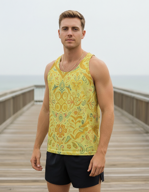 Lime Vibrante Tank Top Men's Tank Top — Dripper