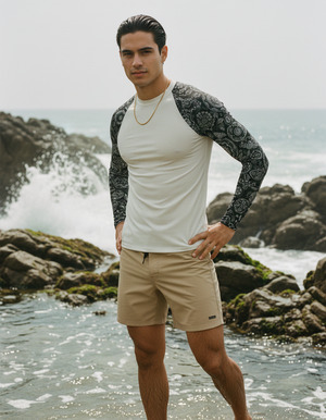 Men's White Onyx men's short-sleeve rashguards