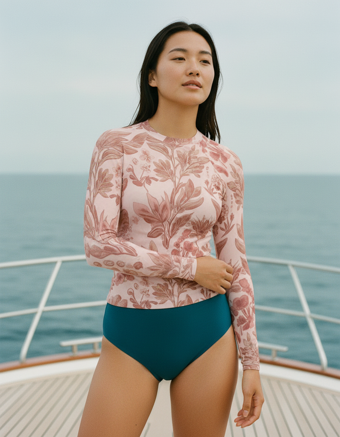 Rashguard — Women's Millennial Pink Verdure