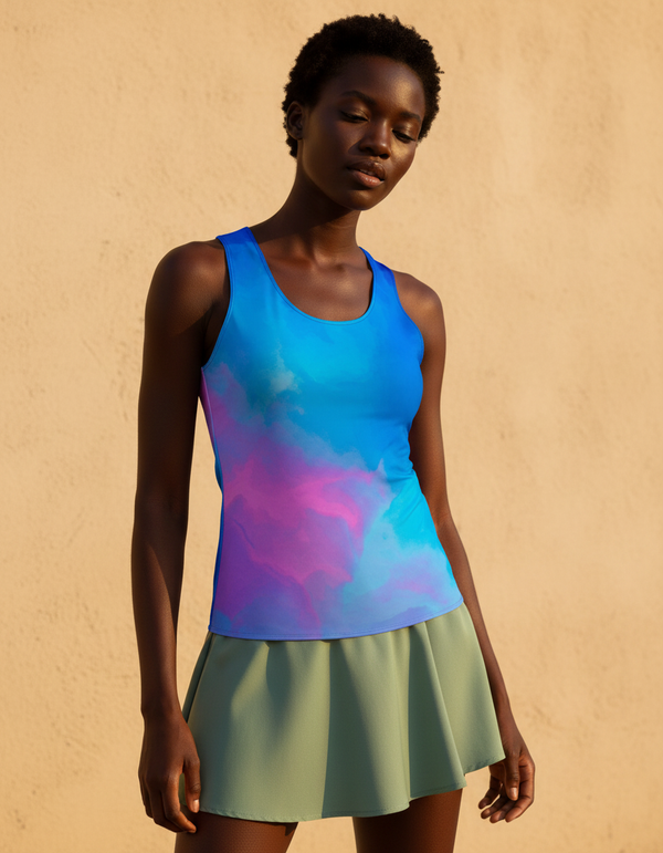 Ice-dye Collection Tank Tops tank tops
