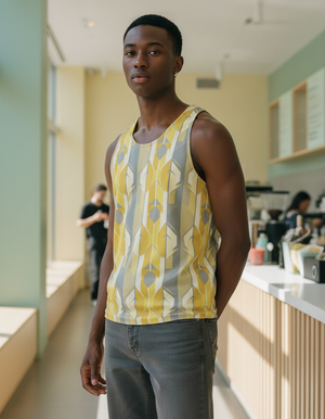 Lemon Yellow Kumo Tank Top Men's Tank Top — Dripper