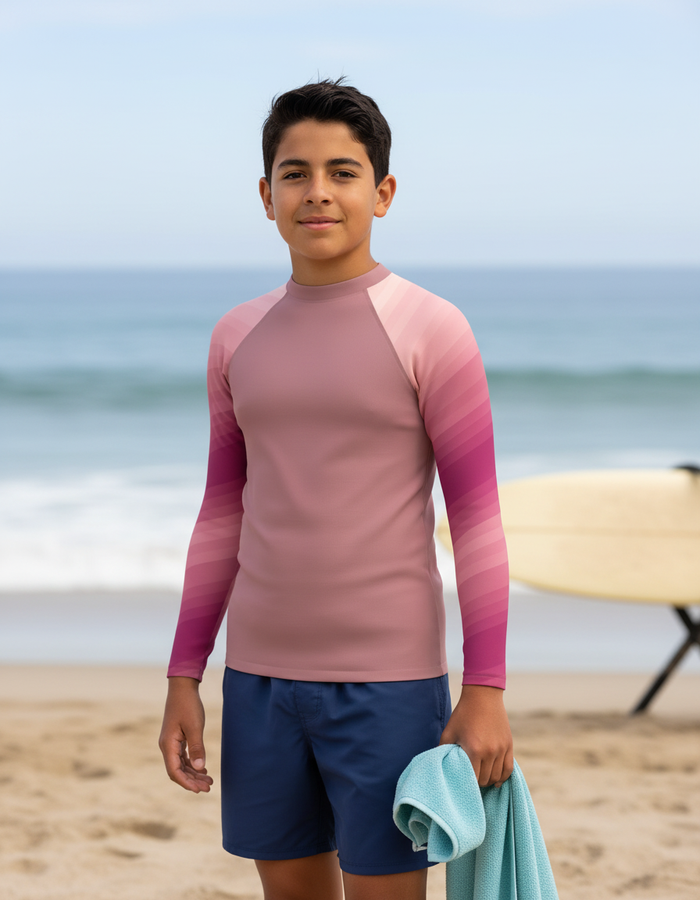 Rashguard — Youth Dusty Rose Ripple