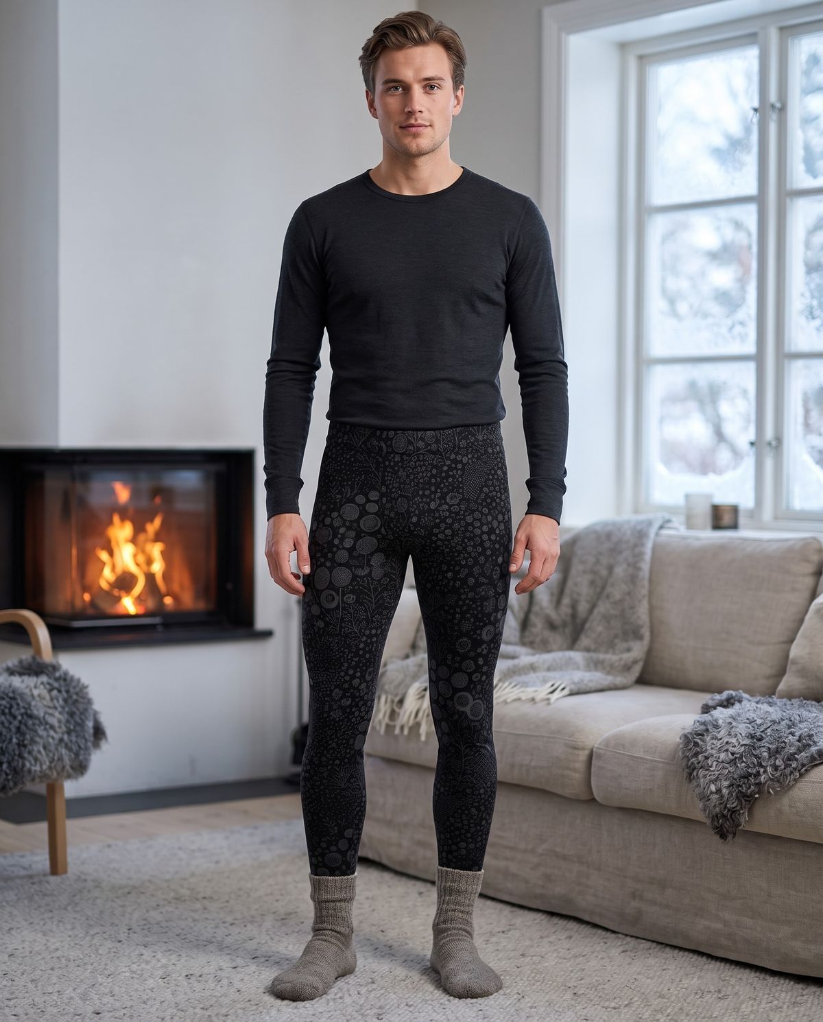 Dotfield Base Layer Bottoms Men's Leggings — Lolekai
