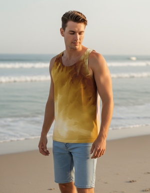 Men's Yellow Melt tank tops