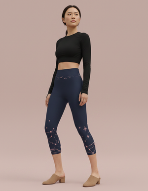Tea Rose Nimbus capri yoga leggings
