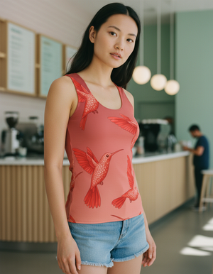 Fiery Red Lustre Tank Top Women's Tank Top — Dripper