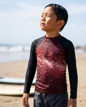 Boys Amaranth Pixelate boys youth rashguards