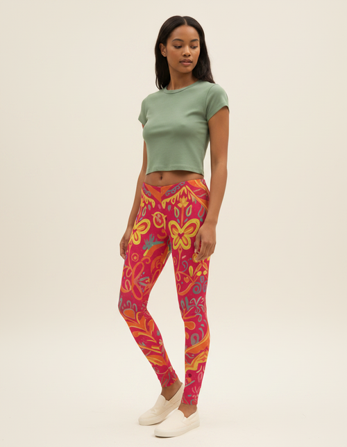Vibrante full-length leggings
