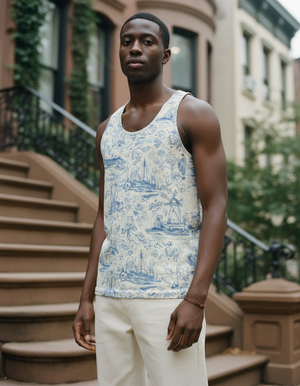 Alexandrite Cerulean Tank Top Men's Tank Top — Dripper