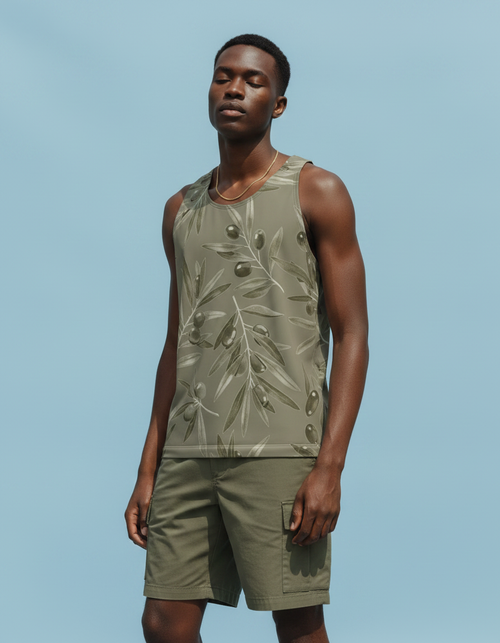 Men's White Onyx Elysium men's tank tops