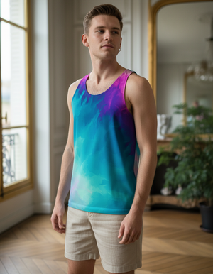 Men's Turquoise Melt tank tops