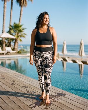 White Onyx Honua Uli plus size leggings