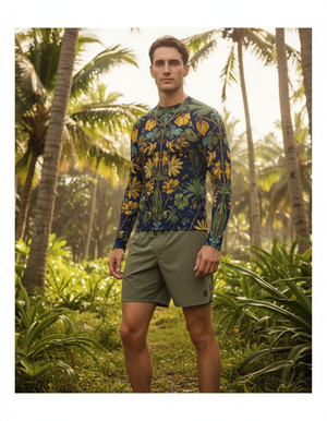 Flora Rash Guard Men's Rashguard — Dripper