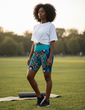 Nebula Yoga Shorts Yoga Shorts — Dripper