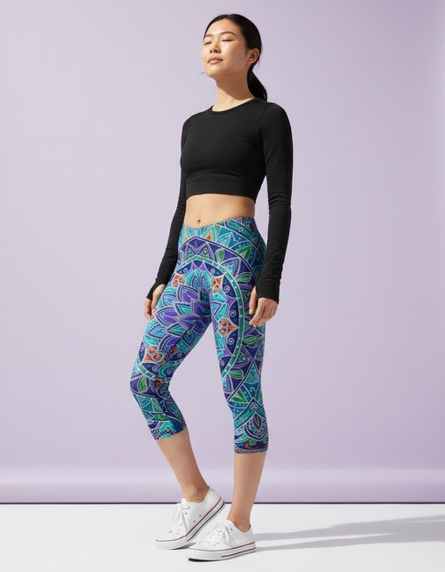 Mandala capri leggings — Dripper