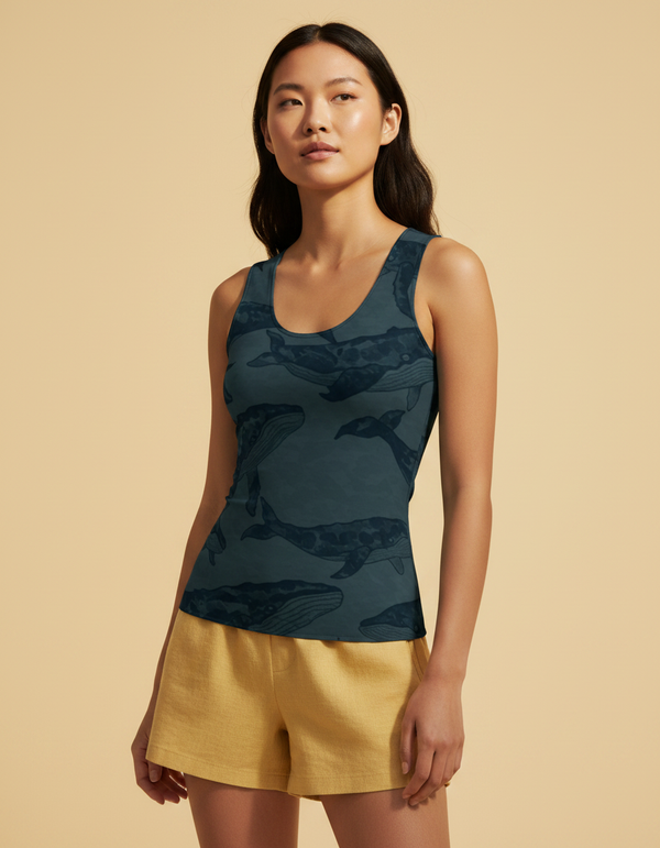 Whale Collection Tank Tops tank tops