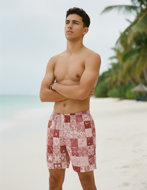 Millennial Pink Celeste Men's Swim Trunks bikini — Dripper