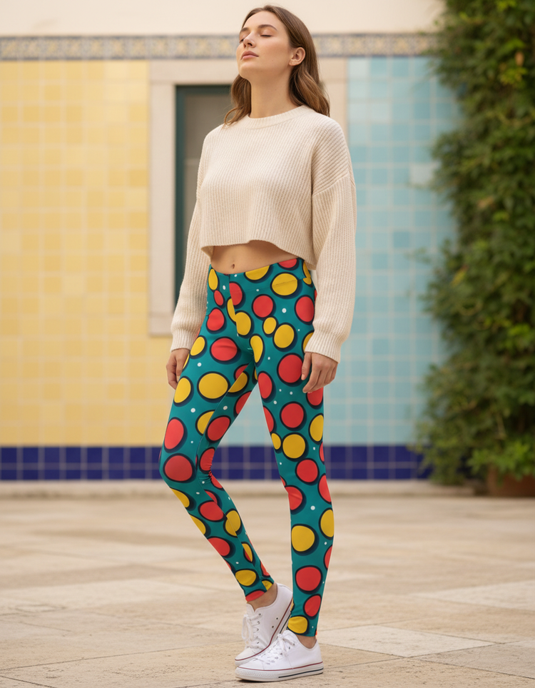 Women's Base Card Patterns Leggings