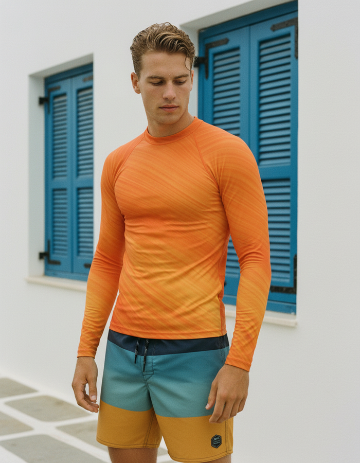 Rashguard — Men's Citrus Orange Spectrum