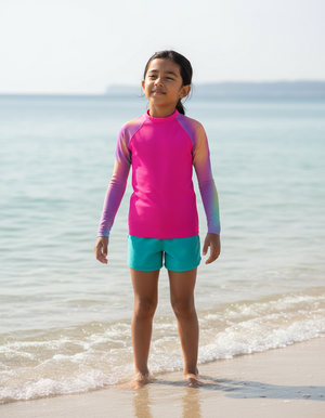 Electric Fuchsia Chroma Rash Guard bikini — Dripper