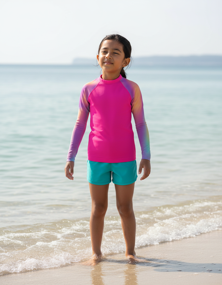 Kids Holographic Rash Guard