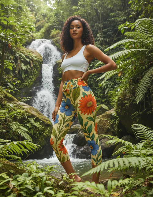 Verdure Leggings Capri Yoga Leggings — Dripper