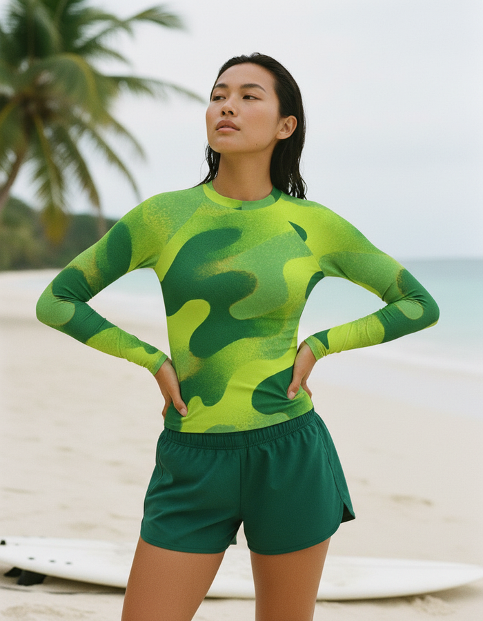 Rashguard — Women's Runway Emerald Zest