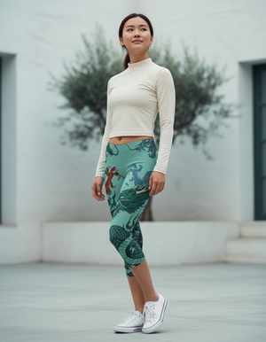 Turquoise Vortex leggings