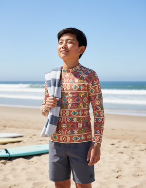 Youth Tea Rose Estilo youth rashguards