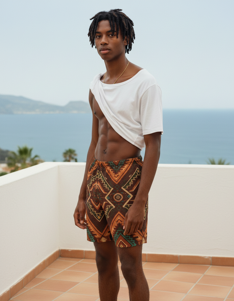 Men's Navajo Pattern Swim Trunks