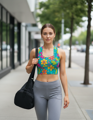 Garden Sports Bra Longline Sports Bra — Dripper