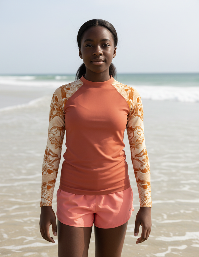 Rashguard — Youth Burnt Sienna Burst