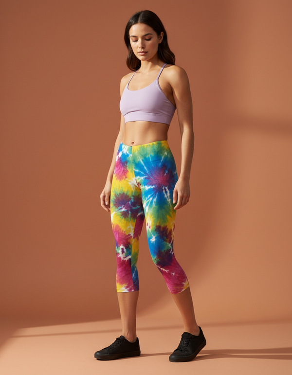 Ice-dye Collection capri leggings