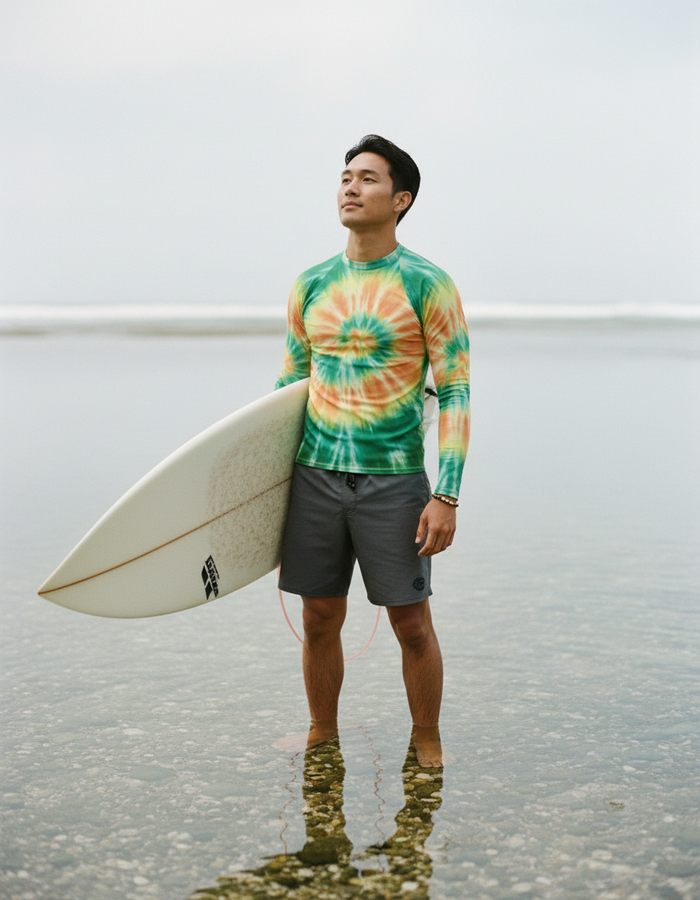 Rashguard — Men's Runway Emerald Nebula