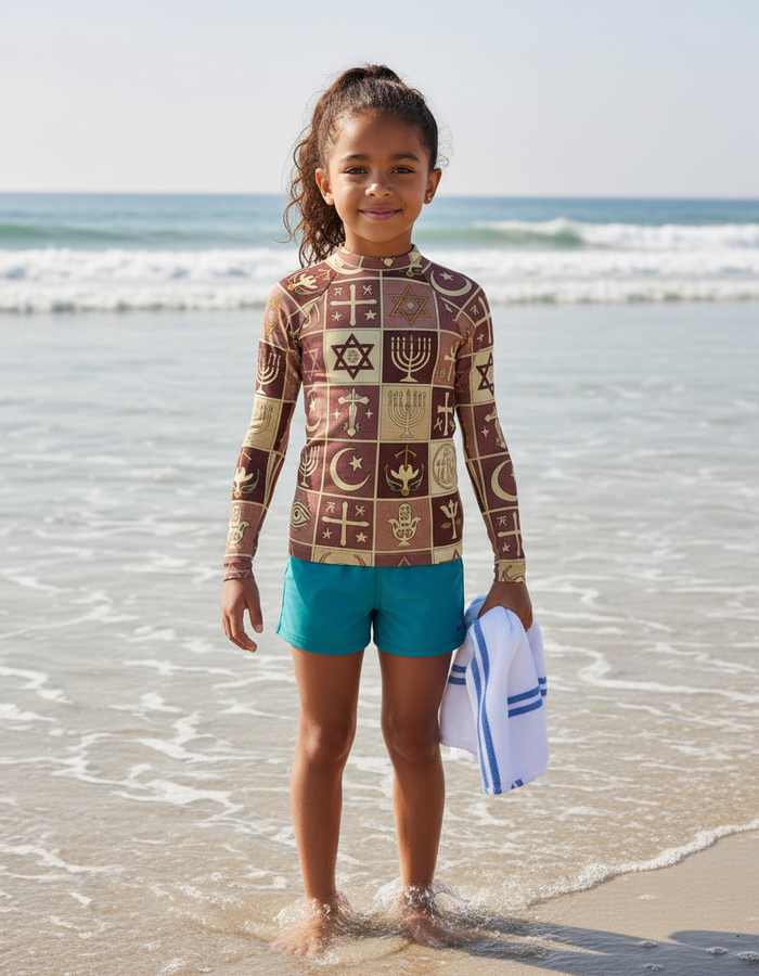 Rashguard — Kids Dusty Rose Unity
