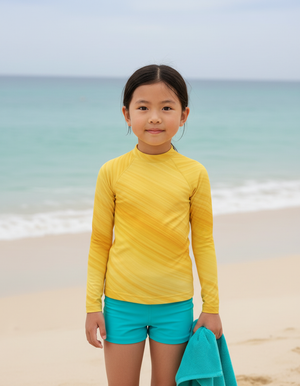 Yellow Spectrum Kids Rash Guard Kids Rash Guard — Dripper