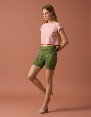 Lime Solstice women's short shorts