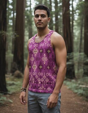 Men's Electric Fuchsia Zarif tank tops