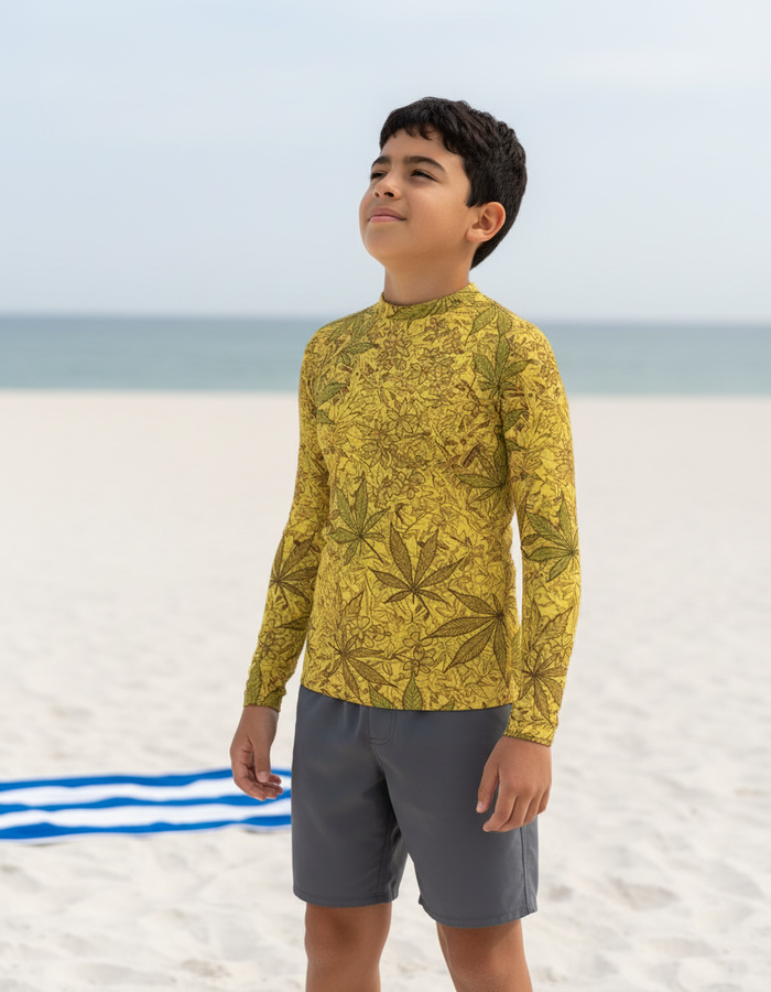 Rashguard — Youth Lemon Yellow Kumo