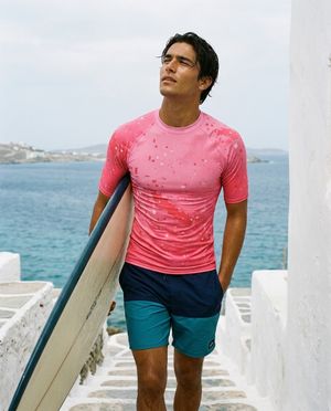 Men's Hot Pink Flare men's rashguards