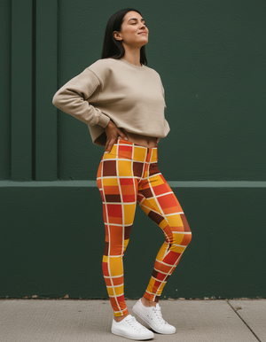 Citrus Orange Kraft leggings