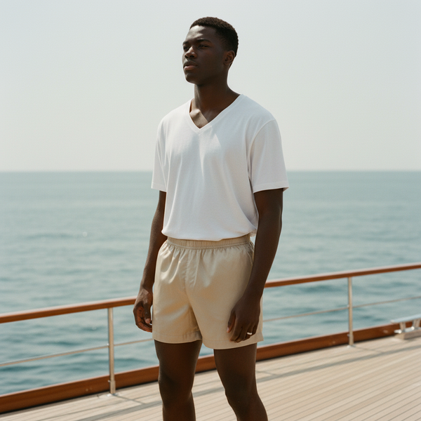 Men's Swim Trunks in Raw Silk