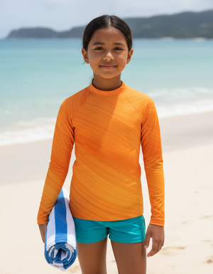 Citrus Orange Spectrum Rash Guard Kids Rash Guard — Dripper